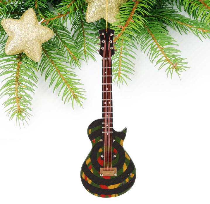 Miniature Black Ring Guitar-TEG22